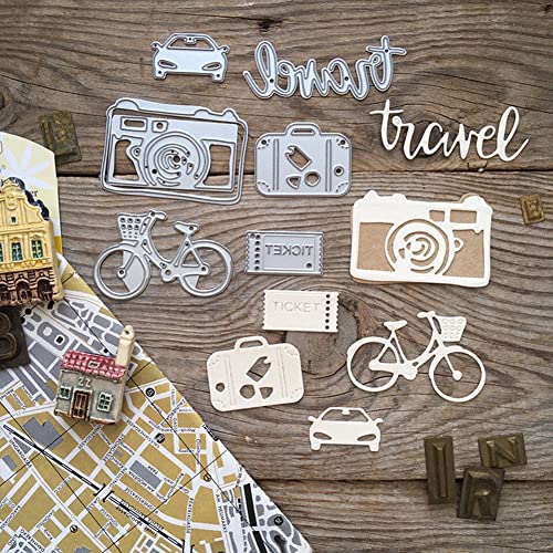 Reise-Themen-Kunst-Stanzformen, Kameras, Fahrräder, Tickets, Gepäck, Stanzformen für DIY, Scrapbooking, Alben, Kartenherstellung, Dekoration, Papierbasteln Reise-Themen-Kunst-Stanzformen, Kameras, Fahrräder, Tickets, Gepäck, Stanzformen für DIY, Scrapbooking, Alben, Kartenherstellung, Dekoration, Papierbasteln von MALISTLN