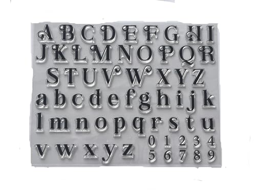 Stempel für Groß- und Kleinbuchstaben, transparent, Zahlen, Silikon, für DIY, Scrapbooking, Fotoalbum, Kartenherstellung, dekorativ, A5-Größe Stempel für Groß- und Kleinbuchstaben, transparent, Zahlen, Silikon, für DIY, Scrapbooking, Fotoalbum, Kartenherstellung, dekorativ, A5-Größe von MALISTLN