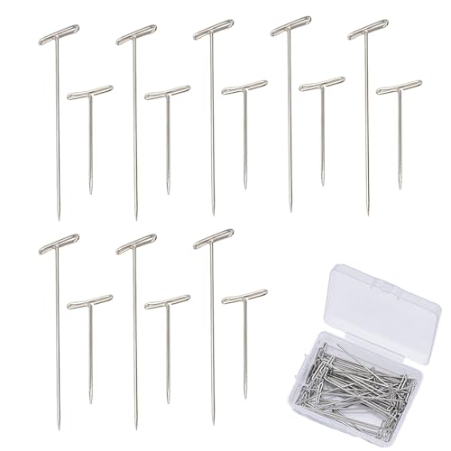 100 Stücke Stecknadeln mit Kopf,Perücken Nadeln,Hijab Nadeln,T-Form NadelnEdelstahl mit 2 Unabhängigen Aufbewahrungsbox,T Stecknadeln Abstecknadeln für Quilten,Handwerk,Schmuck,Hellstellung,Basteln 100 Stücke Stecknadeln mit Kopf,Perücken Nadeln,Hijab Nadeln,T-Form NadelnEdelstahl mit 2 Unabhängigen Aufbewahrungsbox,T Stecknadeln Abstecknadeln für Quilten,Handwerk,Schmuck,Hellstellung,Basteln von MALOUSUN