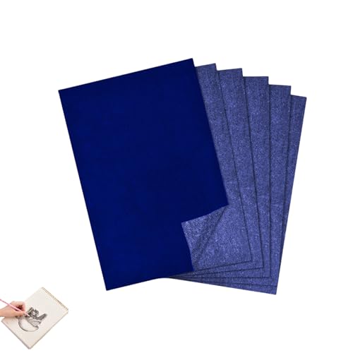 50 Blatt Transferpapier,Pauspapier Blau,Kohlepapier,Blaupapier zum Durchschreiben A4,Graphitpapier,Kohlepapier zum Nachzeichnen,Abpauspapier,Pauschpapier A4 für Papier,Holz,Leinwan,Keramik (21x29.7cm) 50 Blatt Transferpapier,Pauspapier Blau,Kohlepapier,Blaupapier zum Durchschreiben A4,Graphitpapier,Kohlepapier zum Nachzeichnen,Abpauspapier,Pauschpapier A4 für Papier,Holz,Leinwan,Keramik (21x29.7cm) von MALOUSUN
