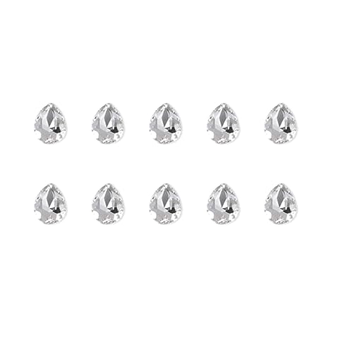 10 x Charms, unregelmäßige Nägel, Kunst-Charms, spitzer Boden, Strasssteine, Herzanhänger, Kristalle, Charms 10 x Charms, unregelmäßige Nägel, Kunst-Charms, spitzer Boden, Strasssteine, Herzanhänger, Kristalle, Charms von MALSSE