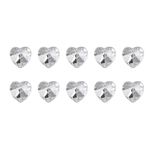 10 x Charms, unregelmäßige Nägel, Kunst-Charms, spitzer Boden, Strasssteine, Herzanhänger, Kristalle, Charms 10 x Charms, unregelmäßige Nägel, Kunst-Charms, spitzer Boden, Strasssteine, Herzanhänger, Kristalle, Charms von MALSSE