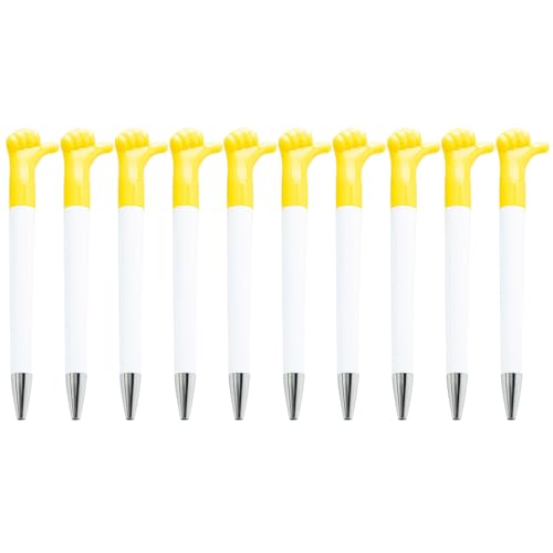 10 x Kugelschreiber, 1,0 mm, Daumen nach oben, Hand-Kugelschreiber, glattes Schreiben, Schule, Bürobedarf für Mitarbeiter 10 x Kugelschreiber, 1,0 mm, Daumen nach oben, Hand-Kugelschreiber, glattes Schreiben, Schule, Bürobedarf für Mitarbeiter von MALSSE