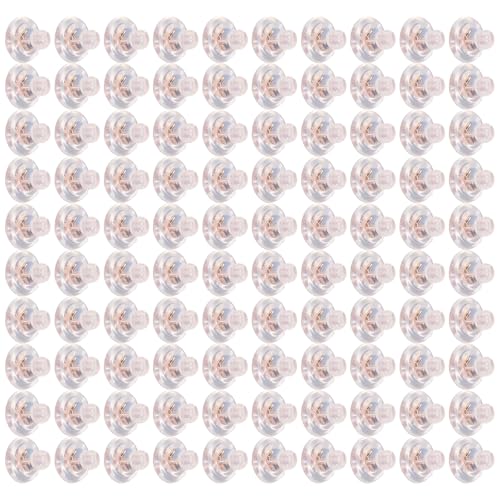 100 Stück Silikon-Ohrring-Verschlüsse, hypoallergene Verriegelung für Ohrstecker, Ohrring-Stopper, praktisches Schmuckherstellungszubehör von MALSSE