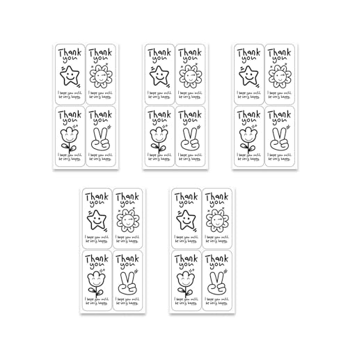 125 x Dankesaufkleber, 5,9 x 3,8 cm, rechteckig, Dankesetiketten, Wertschätzungsetiketten für kleine Unternehmen, Hochzeit, selbstklebende Etiketten 125 x Dankesaufkleber, 5,9 x 3,8 cm, rechteckig, Dankesetiketten, Wertschätzungsetiketten für kleine Unternehmen, Hochzeit, selbstklebende Etiketten von MALSSE