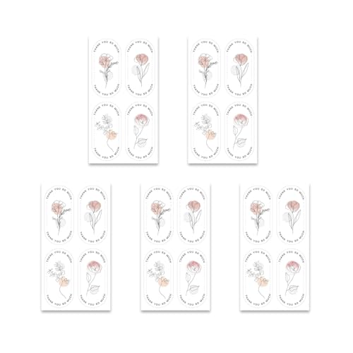125 x Dankesaufkleber, 5,9 x 3,8 cm, rechteckig, Dankesetiketten, Wertschätzungsetiketten für kleine Unternehmen, Hochzeit, selbstklebende Etiketten 125 x Dankesaufkleber, 5,9 x 3,8 cm, rechteckig, Dankesetiketten, Wertschätzungsetiketten für kleine Unternehmen, Hochzeit, selbstklebende Etiketten von MALSSE