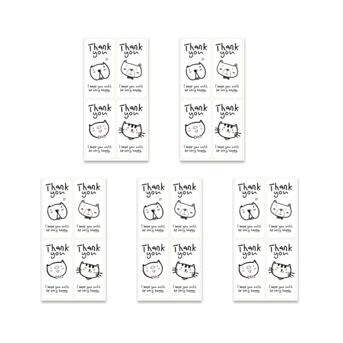125 x Dankesaufkleber, 5,9 x 3,8 cm, rechteckig, Dankesetiketten, Wertschätzungsetiketten für kleine Unternehmen, Hochzeit, selbstklebende Etiketten 125 x Dankesaufkleber, 5,9 x 3,8 cm, rechteckig, Dankesetiketten, Wertschätzungsetiketten für kleine Unternehmen, Hochzeit, selbstklebende Etiketten von MALSSE