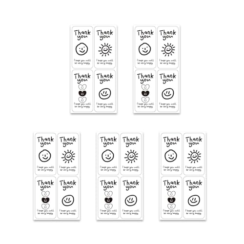 125 x Dankesaufkleber, 5,9 x 3,8 cm, rechteckig, Dankesetiketten, Wertschätzungsetiketten für kleine Unternehmen, Hochzeit, selbstklebende Etiketten 125 x Dankesaufkleber, 5,9 x 3,8 cm, rechteckig, Dankesetiketten, Wertschätzungsetiketten für kleine Unternehmen, Hochzeit, selbstklebende Etiketten von MALSSE