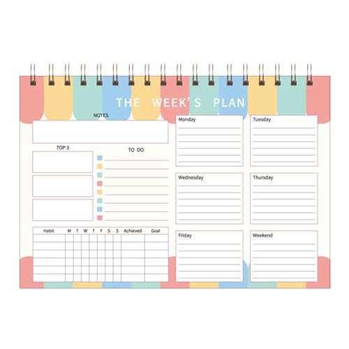 2025 Wochenplaner, Notizblöcke, Do-Liste, Notizbuch, Doppeldrahtbindung, Planungsblock für Planung und Organisation von Aktivitäten 2025 Wochenplaner, Notizblöcke, Do-Liste, Notizbuch, Doppeldrahtbindung, Planungsblock für Planung und Organisation von Aktivitäten von MALSSE