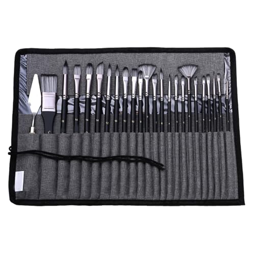 24 x Acrylfarben Pinsel Set Ölmalpinsel Acrylfarbe Pinsel Nylon Pinsel Set für Aquarell Ölmalerei 24 x Acrylfarben Pinsel Set Ölmalpinsel Acrylfarbe Pinsel Nylon Pinsel Set für Aquarell Ölmalerei von MALSSE
