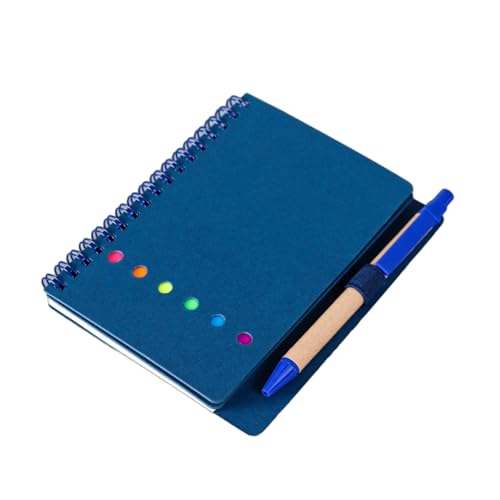 3 kleine Spiralbindungs-Notizbücher mit Haftnotizen, Seitenmarkierung und Stift in Haltertasche, liniert, Notizbuch, Studentententagebuch 3 kleine Spiralbindungs-Notizbücher mit Haftnotizen, Seitenmarkierung und Stift in Haltertasche, liniert, Notizbuch, Studentententagebuch von MALSSE