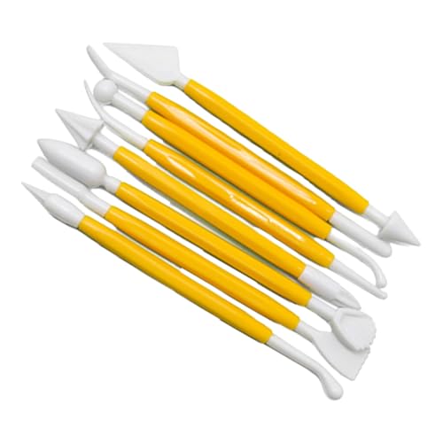 8 Stück Doppelkopf-Kuchenschnitzstift, Kuchendekorationswerkzeug, Skulpturstift, Fondant, Modellierwerkzeug, Dekorationsschaber, Modelliermasse von MALSSE