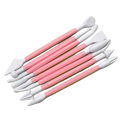 8 Stück Doppelkopf-Kuchenschnitzstift, Kuchendekorationswerkzeug, Skulpturstift, Fondant, Modellierwerkzeug, Dekorationsschaber, Modelliermasse 8 Stück Doppelkopf-Kuchenschnitzstift, Kuchendekorationswerkzeug, Skulpturstift, Fondant, Modellierwerkzeug, Dekorationsschaber, Modelliermasse von MALSSE