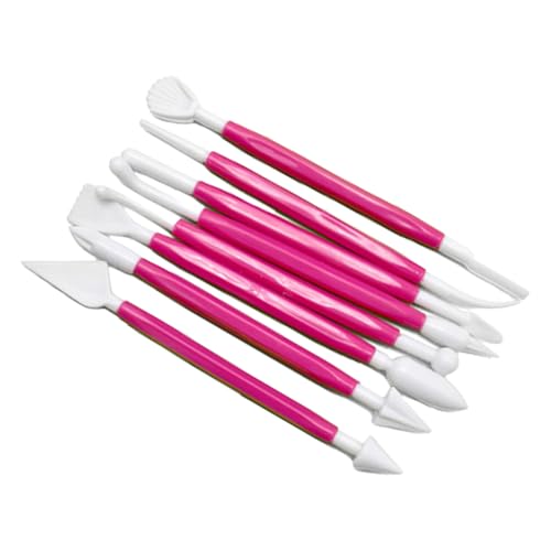 8 Stück Doppelkopf-Kuchenschnitzstift, Kuchendekorationswerkzeug, Skulpturstift, Fondant, Modellierwerkzeug, Dekorationsschaber, Modelliermasse 8 Stück Doppelkopf-Kuchenschnitzstift, Kuchendekorationswerkzeug, Skulpturstift, Fondant, Modellierwerkzeug, Dekorationsschaber, Modelliermasse von MALSSE