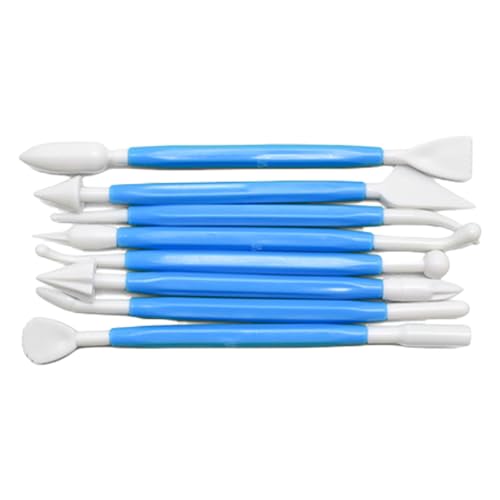 8 Stück Doppelkopf-Kuchenschnitzstift, Kuchendekorationswerkzeug, Skulpturstift, Fondant, Modellierwerkzeug, Dekorationsschaber, Modelliermasse 8 Stück Doppelkopf-Kuchenschnitzstift, Kuchendekorationswerkzeug, Skulpturstift, Fondant, Modellierwerkzeug, Dekorationsschaber, Modelliermasse von MALSSE