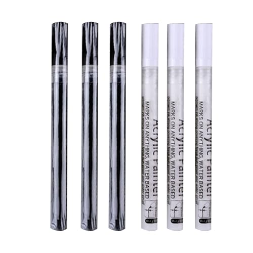 Acryl-Marker, 0,7 mm Spitze, für Stein, Holz, Keramik, Glas, Papier, Leder, Kleidung, Metall, wasserbasiert, 6 Stück von MALSSE