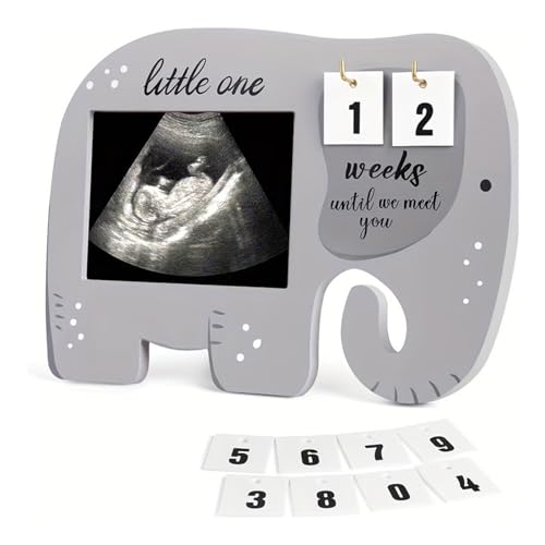 Baby First Scan-Bilderrahmen Elefanten-Bilderrahmen mit Countdown-Wochen, Holz, einzigartige werdende Mutter Baby First Scan-Bilderrahmen Elefanten-Bilderrahmen mit Countdown-Wochen, Holz, einzigartige werdende Mutter von MALSSE