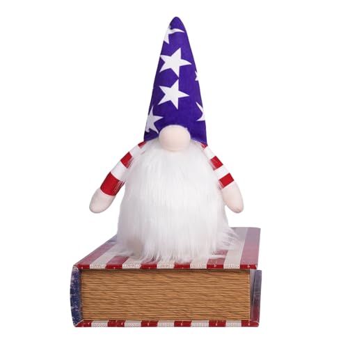 Beleuchtete Gedenkstätten, Tagesdekoration, Patriotik, Zwerge, Dekoration, 4. Juli, Unabhängigkeit, Veteranen, Arbeit, 4. Juli, Unabhängigkeitstag, Ornament von MALSSE