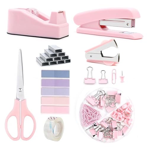 Büroklammern, Binder-Clips, Pinnnadel-Set, Schreibtischhefter, Nachfüll- und Entferner-Set, transparentes Klebeband und bunte Registerkarten, Dokumenten-Organisationswerkzeug Büroklammern, Binder-Clips, Pinnnadel-Set, Schreibtischhefter, Nachfüll- und Entferner-Set, transparentes Klebeband und bunte Registerkarten, Dokumenten-Organisationswerkzeug von MALSSE