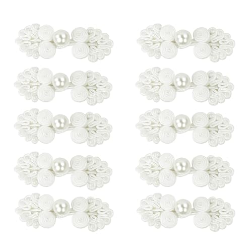 Cheongsam-Zubehör für chinesische Kostüme, Knöpfe zum Aufnähen, Frösche, 10 Stück Cheongsam-Zubehör für chinesische Kostüme, Knöpfe zum Aufnähen, Frösche, 10 Stück von MALSSE