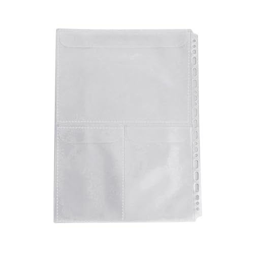Dokumenten-Organizer in Briefgröße, nachfüllbar, 4 Ringe, transparente PVC-Tasche für Zuhause, Reisen und Büro Dokumenten-Organizer in Briefgröße, nachfüllbar, 4 Ringe, transparente PVC-Tasche für Zuhause, Reisen und Büro von MALSSE