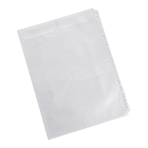 Dokumenten-Organizer in Briefgröße, nachfüllbar, 4 Ringe, transparente PVC-Tasche für Zuhause, Reisen und Büro von MALSSE