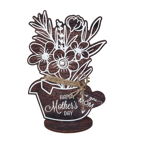 Einzigartige herzförmige Muttertags-Holzblumen-Dekoration, Muttertags-Wertschätzungs-Skulptur für besondere Menschen, einzigartig von MALSSE