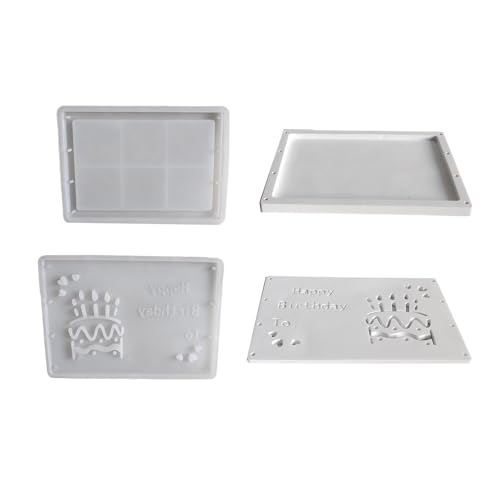 Flexibles Silikonform-Set für kreative Geburtstagsbox, klare Textur und feine Geldkassette, Epoxidharz von MALSSE