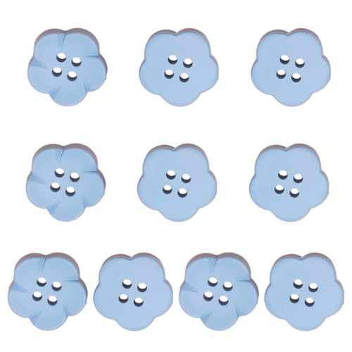 Kunstharzknöpfe zum Nähen, Mantel, Basteln, Blumenform, 4 Löcher, für Bastelprojekte, 10 Stück von MALSSE