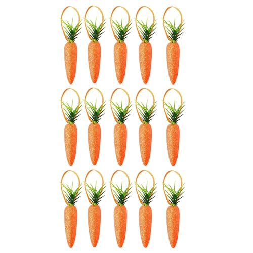 MALSSE 15/30 Stück Karottenförmige Osterverzierung Handwerk künstliches Gemüse für Party Feier Osterdekorationen MALSSE 15/30 Stück Karottenförmige Osterverzierung Handwerk künstliches Gemüse für Party Feier Osterdekorationen von MALSSE