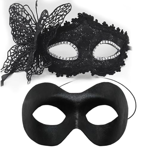 MALSSE 2 Stück elegante Schmetterlings-Seite schwarz Party Feature Schmetterling Akzent für Frauen suchen einzigartige Stile von MALSSE