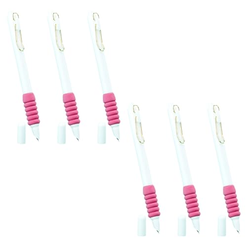 MALSSE 6 Stück einziehbarer Füllfederhalter für Kinder, Studenten, Handschriftübungen, 0,38 mm, feine Spitze, einziehbarer Füllfederhalter von MALSSE