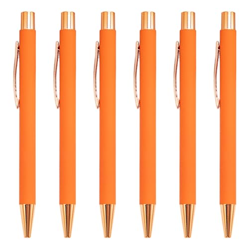 MALSSE 6 x 1,0 mm einziehbarer Kugelschreiber, Metallstift, glattes Schreiben, Stift für Büro, Schule, Klassenzimmer MALSSE 6 x 1,0 mm einziehbarer Kugelschreiber, Metallstift, glattes Schreiben, Stift für Büro, Schule, Klassenzimmer von MALSSE