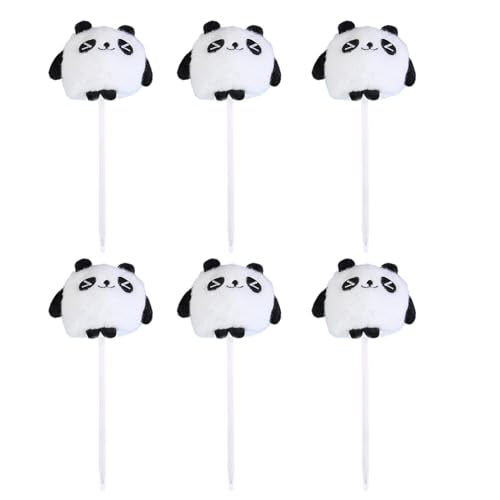 MALSSE 6 x Panda-Kugelschreiber, Plüsch-Panda-Schreibstift, Weihnachtsstrumpffüller für Kinder, Jungen, Mädchen, Weihnachten, Partygeschenk von MALSSE