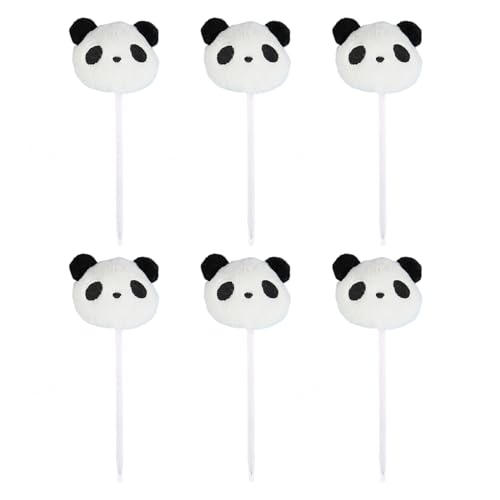 MALSSE 6 x Panda-Kugelschreiber, Plüsch-Panda-Schreibstift, Weihnachtsstrumpffüller für Kinder, Jungen, Mädchen, Weihnachten, Partygeschenk von MALSSE