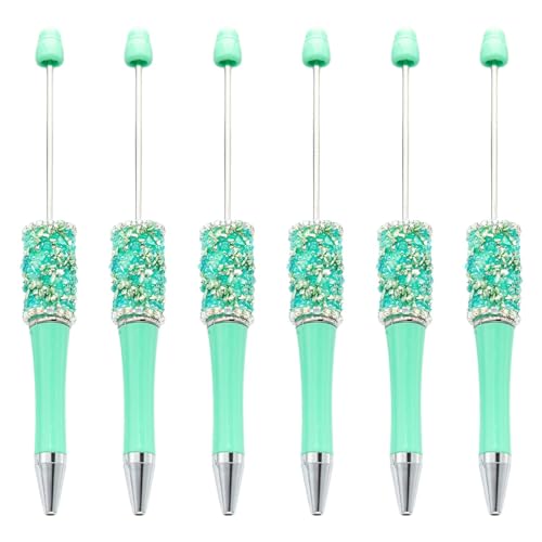 MALSSE 6 x Perlen-Kugelschreiber, einziehbarer Kugelschreiber, Strass-Kugelschreiber MALSSE 6 x Perlen-Kugelschreiber, einziehbarer Kugelschreiber, Strass-Kugelschreiber von MALSSE