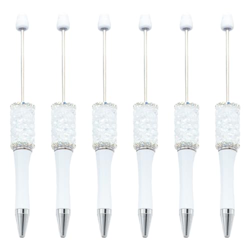 MALSSE 6 x Perlen-Kugelschreiber, einziehbarer Kugelschreiber, Strass-Kugelschreiber MALSSE 6 x Perlen-Kugelschreiber, einziehbarer Kugelschreiber, Strass-Kugelschreiber von MALSSE