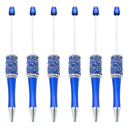 MALSSE 6 x Perlen-Kugelschreiber, einziehbarer Kugelschreiber, Strass-Kugelschreiber von MALSSE