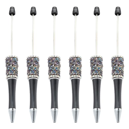 MALSSE 6 x Perlen-Kugelschreiber, einziehbarer Kugelschreiber, Strass-Kugelschreiber MALSSE 6 x Perlen-Kugelschreiber, einziehbarer Kugelschreiber, Strass-Kugelschreiber von MALSSE