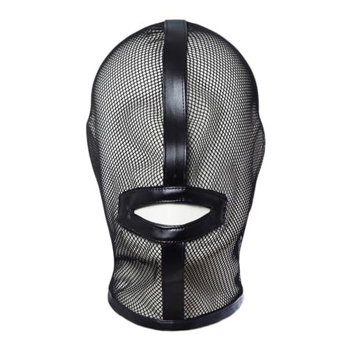 MALSSE Atmungsaktive Kopfbedeckung für Erwachsene, schwarz, Netzstoff, einzigartige Halloween-Kopfbedeckung, Damen, Teenager, Karneval, Party, Geschenk, Geburtstag, Weihnachten, Mütze von MALSSE
