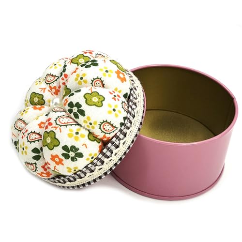 MALSSE Blumen-Nadelkissen mit Metall-Aufbewahrungsbox, Nähnadel-Halter für Nähgarn, Quiltnadel und Bastelzubehör MALSSE Blumen-Nadelkissen mit Metall-Aufbewahrungsbox, Nähnadel-Halter für Nähgarn, Quiltnadel und Bastelzubehör von MALSSE