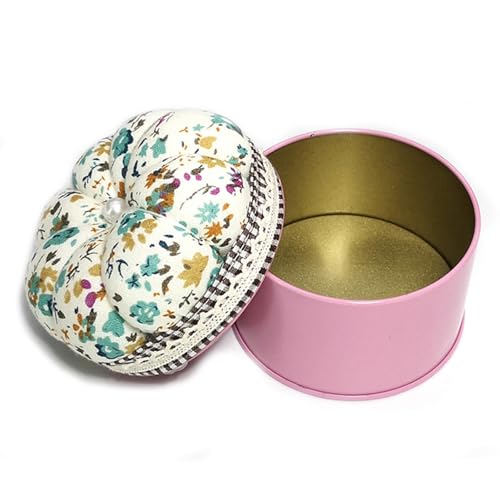 MALSSE Blumen-Nadelkissen mit Metall-Aufbewahrungsbox, Nähnadel-Halter für Nähgarn, Quiltnadel und Bastelzubehör MALSSE Blumen-Nadelkissen mit Metall-Aufbewahrungsbox, Nähnadel-Halter für Nähgarn, Quiltnadel und Bastelzubehör von MALSSE