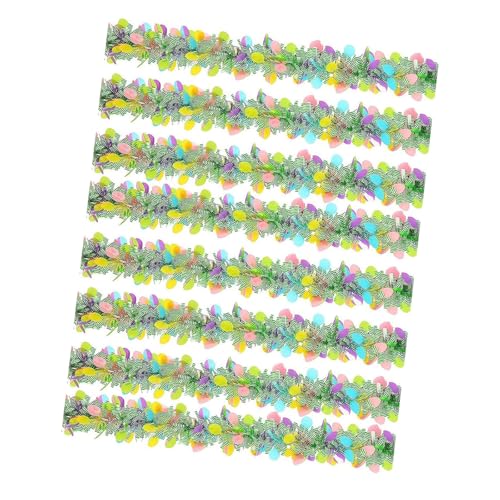 MALSSE Bunte Lametta-Ornamente, 2 m lang, jedes Frühlings-Lametta, künstliche Rebe für Zuhause, Innen- und Außendekoration, Heimdekoration, 8 Stück MALSSE Bunte Lametta-Ornamente, 2 m lang, jedes Frühlings-Lametta, künstliche Rebe für Zuhause, Innen- und Außendekoration, Heimdekoration, 8 Stück von MALSSE