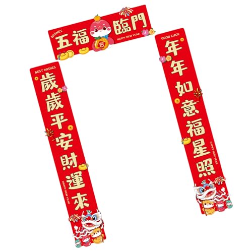 MALSSE Chinesisches Neujahr 2025 Schlangenpapier-Paar-Set Türaufkleber Festival Heimdekoration und Fensterdisplay Zubehör von MALSSE