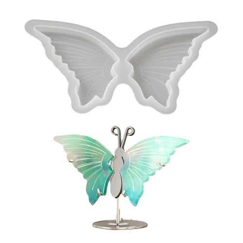 MALSSE Dekorative Silikon-Schmetterlingsform, flexibel, weiß, Silikonform für Anhänger, zum Basteln von Schmetterlings-Ornamenten und Geschenken von MALSSE