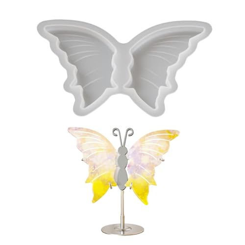 MALSSE Dekorative Silikon-Schmetterlingsform, flexibel, weiß, Silikonform für Anhänger, zum Basteln von Schmetterlings-Ornamenten und Geschenken MALSSE Dekorative Silikon-Schmetterlingsform, flexibel, weiß, Silikonform für Anhänger, zum Basteln von Schmetterlings-Ornamenten und Geschenken von MALSSE