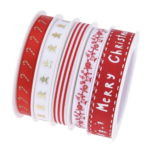 MALSSE Dekoratives Weihnachtsband, 4,5 m, Rolle für Festivals, Verpackungen, Bastelprojekte, Kranz, Geschenkbox, Verpackung, Requisiten MALSSE Dekoratives Weihnachtsband, 4,5 m, Rolle für Festivals, Verpackungen, Bastelprojekte, Kranz, Geschenkbox, Verpackung, Requisiten von MALSSE