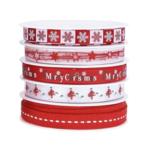MALSSE Dekoratives Weihnachtsband, 4,5 m, Rolle für Festivals, Verpackungen, Bastelprojekte, Kranz, Geschenkbox, Verpackung, Requisiten MALSSE Dekoratives Weihnachtsband, 4,5 m, Rolle für Festivals, Verpackungen, Bastelprojekte, Kranz, Geschenkbox, Verpackung, Requisiten von MALSSE