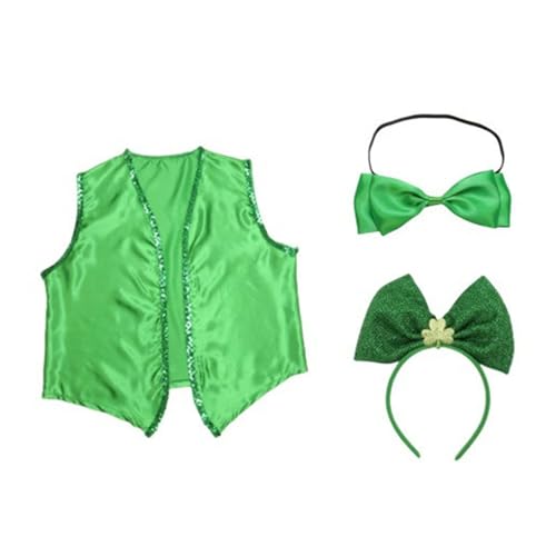 MALSSE Lustiges Zubehör-Set, Weste, Fliege, Stirnband/Mütze, Zubehör-Set, Kostümpaket, Patricks-Tag, Party-Dekorationen MALSSE Lustiges Zubehör-Set, Weste, Fliege, Stirnband/Mütze, Zubehör-Set, Kostümpaket, Patricks-Tag, Party-Dekorationen von MALSSE