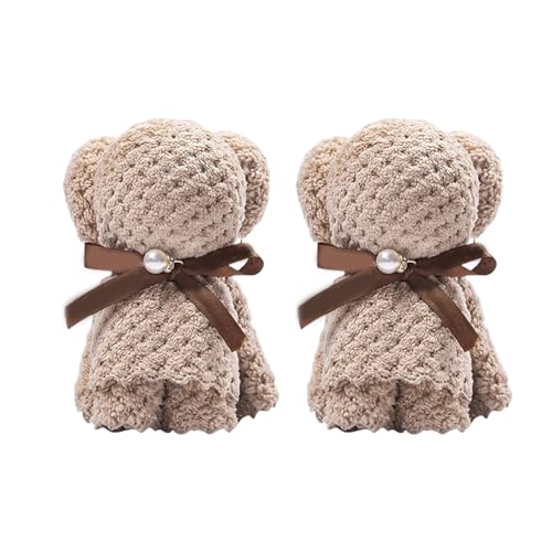 MALSSE Set mit 2 Bären-Handtüchern, 30 x 30 cm, bequemer Waschlappen, sehr saugfähig, für Hochzeit, Party, Brautpartys, bunte Gästetücher MALSSE Set mit 2 Bären-Handtüchern, 30 x 30 cm, bequemer Waschlappen, sehr saugfähig, für Hochzeit, Party, Brautpartys, bunte Gästetücher von MALSSE